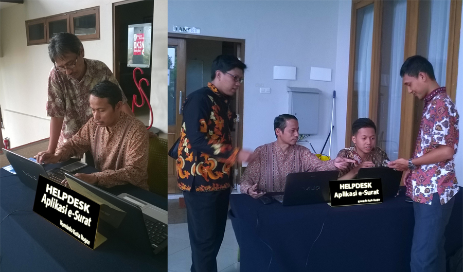 Help Desk e-Surat Kantor Kominfo Kota Bogor pada acara Rapat Kerja Daerah Pemeri