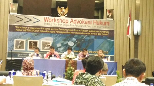 Workshop Advokasi Hukum Bidang Sumber Daya dan Perangkat Pos dan Informatika