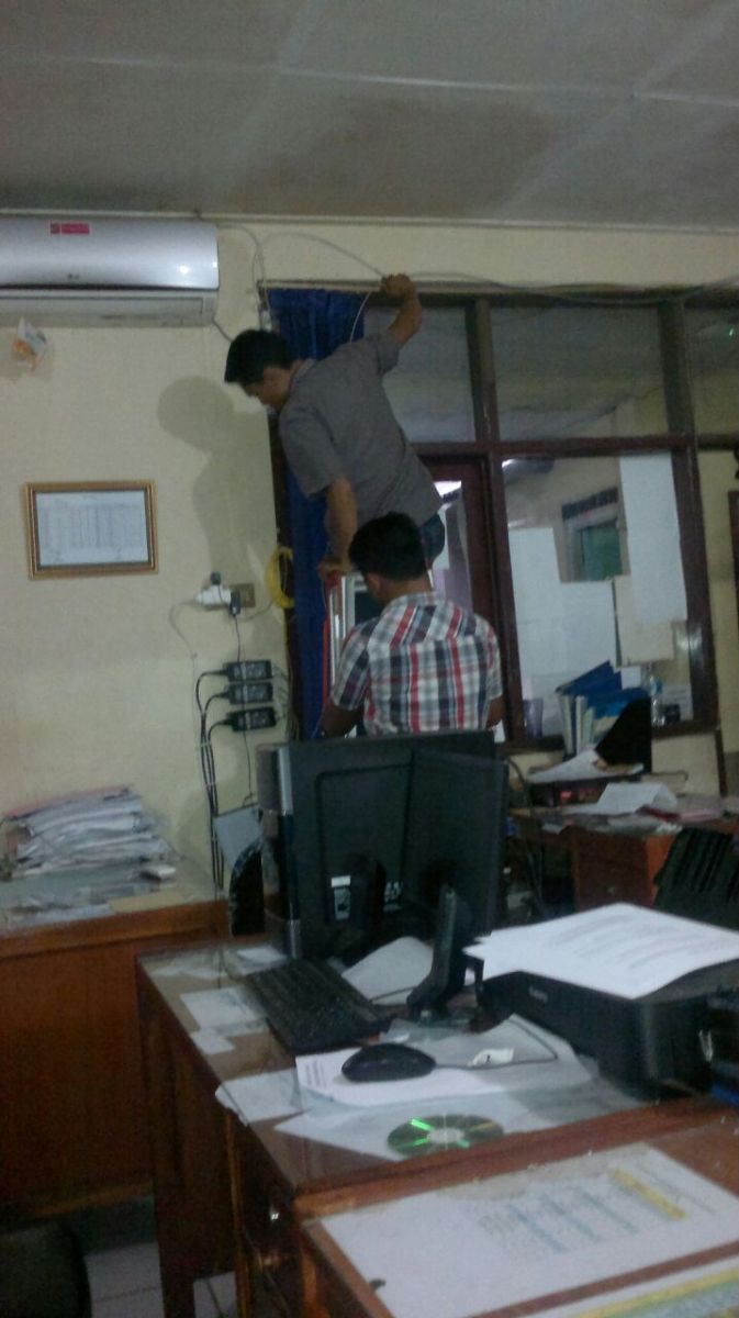 Pemasangan Antena Internal Kantor Satpol PP Kota Bogor