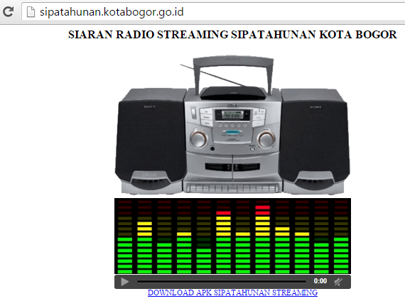 Streaming Radio Sipatahunan Kota Bogor